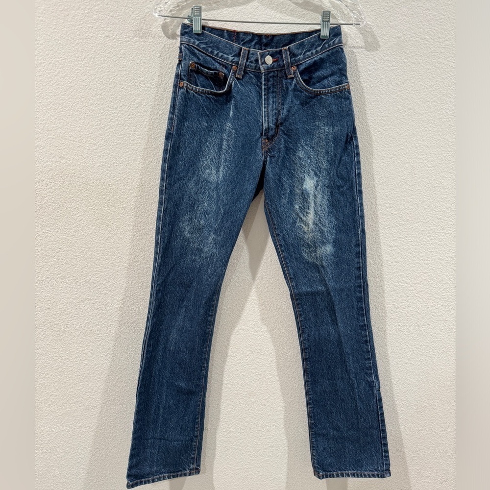 Vintage Lucky Brand Bleach Wash 86 Lowrise Flare Denim Cotton Blue Jeans Size 2